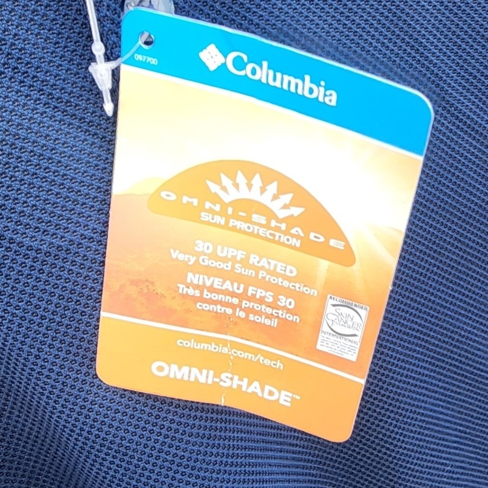 Columbia Mens Omni-Shade UPF 30 Polo Shirt Navy Blue XL New With Tags - Picture 4 of 6